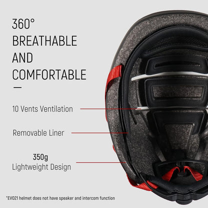 LIVALL EVO21 Smart Bike Helmet with Light, Smart Helmet with Wide-Angle Light | Turn Signals | Brake Warning Light | Fall Detection, Bike Helmets for Men Women, Bicycle Helmet for Urban Commuter