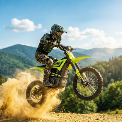 Electric Dirt Bike with Mid-Drive Motor 3840/5600W Peak,Electric Motorcycle 48V/60V 23.4Ah/27Ah Battery,Ul Certified Off-Road Motorcycle for Teens & Adults, Hydraulic Brakes & Dual Shock