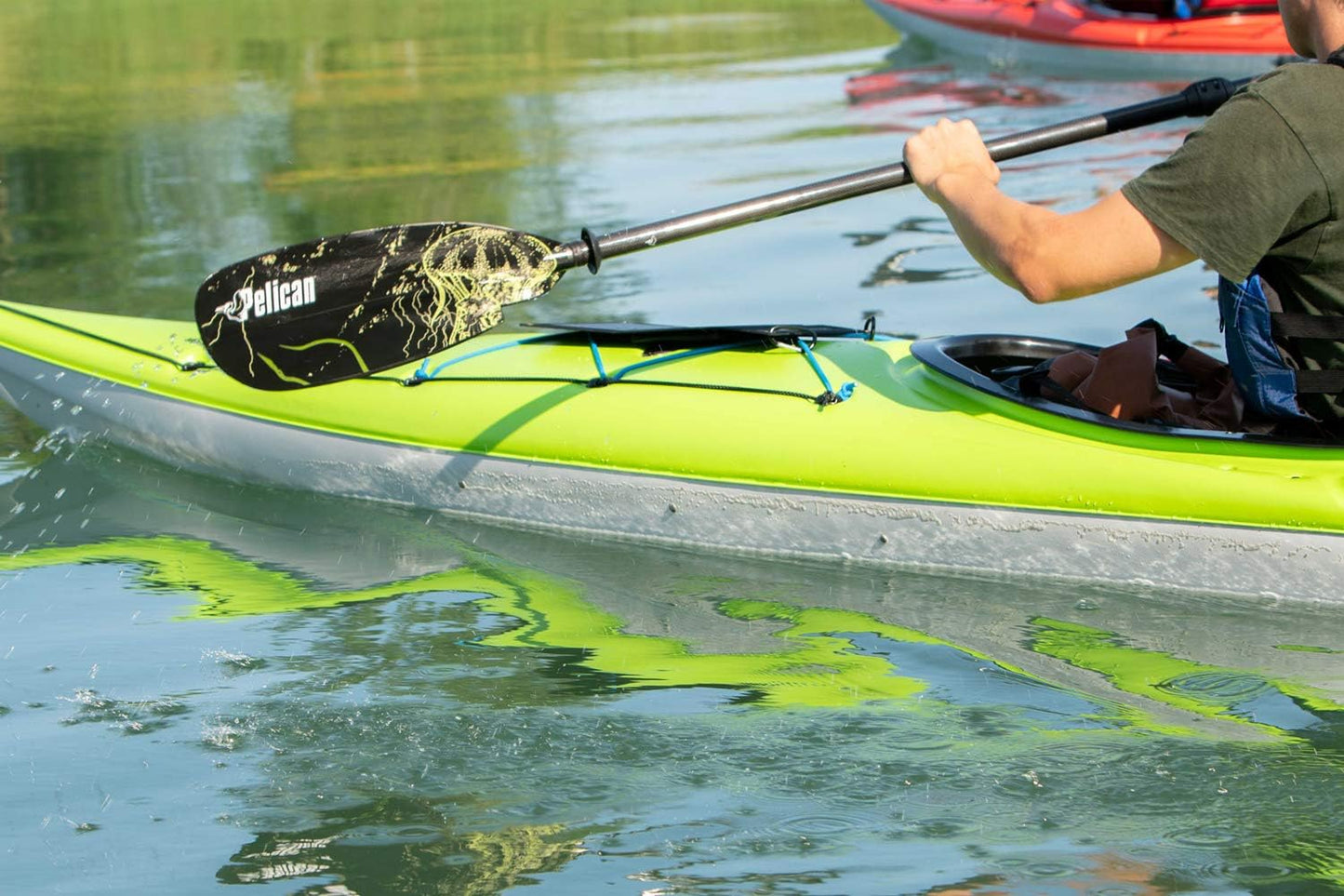 Pelican Symbiosa Kayak Paddle - Adjustable Fiberglass Shaft with Nylon Blades - Lightweight - 90.5In 240Cm to 98.5In 250Cm