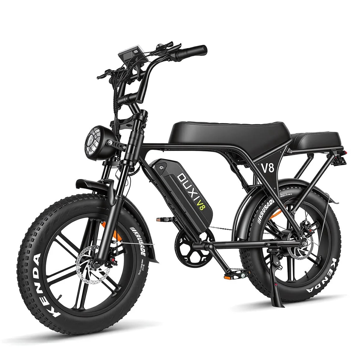 Ride the Adventure: V8 20" Fat Tire Electric Mountain Bike with 750W Power & Long-Lasting 48V Battery!