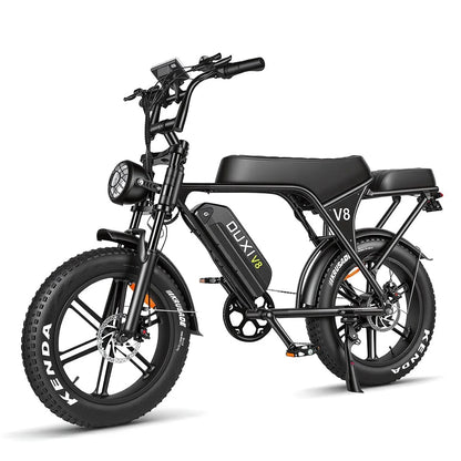 Ride the Adventure: V8 20" Fat Tire Electric Mountain Bike with 750W Power & Long-Lasting 48V Battery!